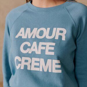 Sézane Amour Café Crème Sweatshirt (XXL)